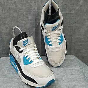 Nike Air Max 90 Retro Laser Blue 2020 CJ6779-100 Men's SZ 9.5 Blue / White / Blk
